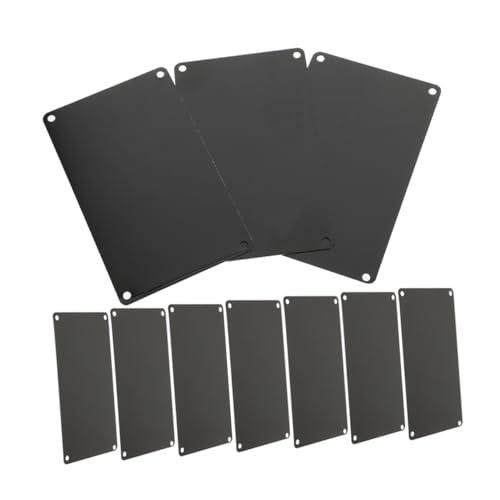 WEKADRIN Placa de Aluminio sin Estampado 10 Piezas 80x50 Mm 0,5 Mm Negro Anodizado para Grabado Bricolaje Señalización Puertas Hoteles