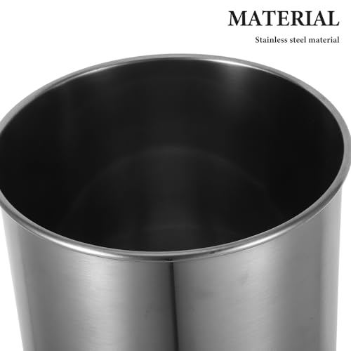 Set de 3 Canecas de Basura de Acero Inoxidable con Tapa Abatible miniatura 3