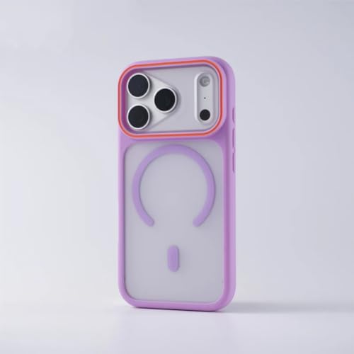 Coque antichoc iPhone 16 mate lavande avec anneau magnétique de précision