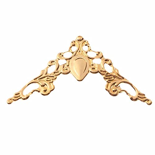 30 soportes de esquina de metal de color bronce dorado de 40 mm, soportes de esquina para foto e protector de muebles decorativo (color: D) (E)