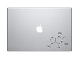 Sockeroos Caffeine Molecule Model Sticker/ Partial Cover Decal for Apple Macbook Pro Air Retina 11 13 15 Inch / Unibody Laptop