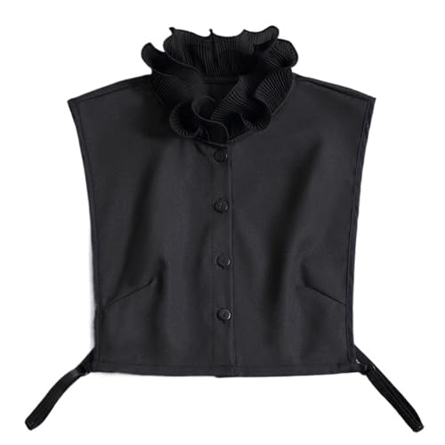 Faux col chemisier détachable et accessoires poignets volants pull femme