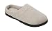 Dearfoams Womens Microfiber Velour Clog Slipper with Quilted Cuff,Pewter,US M M
