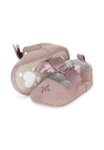 Sterntaler Baby Mädchen Ballerina Baby Babyballerina Schleife - Babyschuhe - mit rutschfester Herzchensohle - zartrosa, 16