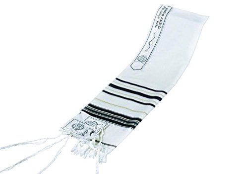 Black & Gold 100% Wool Kosher Tallit Prayer Shawl 24