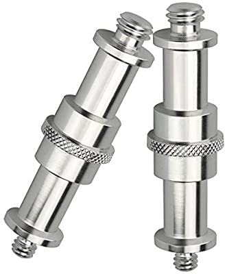 MVPRO 2 Pieces of lamp Holder Studs/International Standard 1/4 to 3/8 Metal External Thread Conversion Threaded Adapter Studs/for Ball Head/hot Shoe/Cold Shoe Adapter/Studio lamp Holder/Tripod/etc.