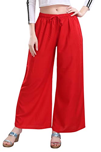 Image of TRASA Women's and Girls Cotton Reyon Regular Fit Palazzo Pants - Available Size - L, XL, 2XL, 3XL
