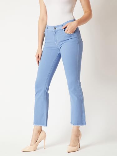 Image of Miss Chase Women's Wide-Leg High-Rise Regular-Length Stretchable Shaping Denim Jeans