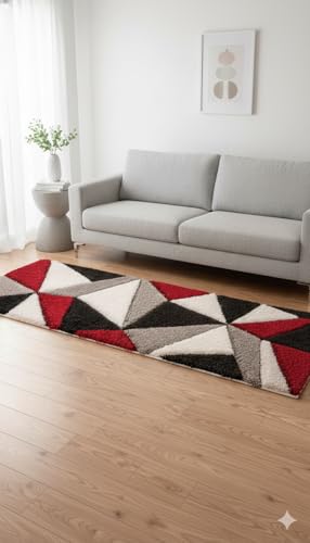 Image of 2x6 ft Soft Shag Rug Runner - Durable and Cozy Carpet for Entryways, Living Rooms, and Narrow Spaces