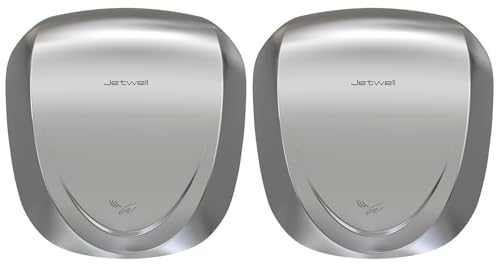 JETWELL 2Pack UL Approved Power Commercial Hand Dryer, HEPA Filter High Speed Automatic Warm Wind Stainless Steel Cover AC110V-130V