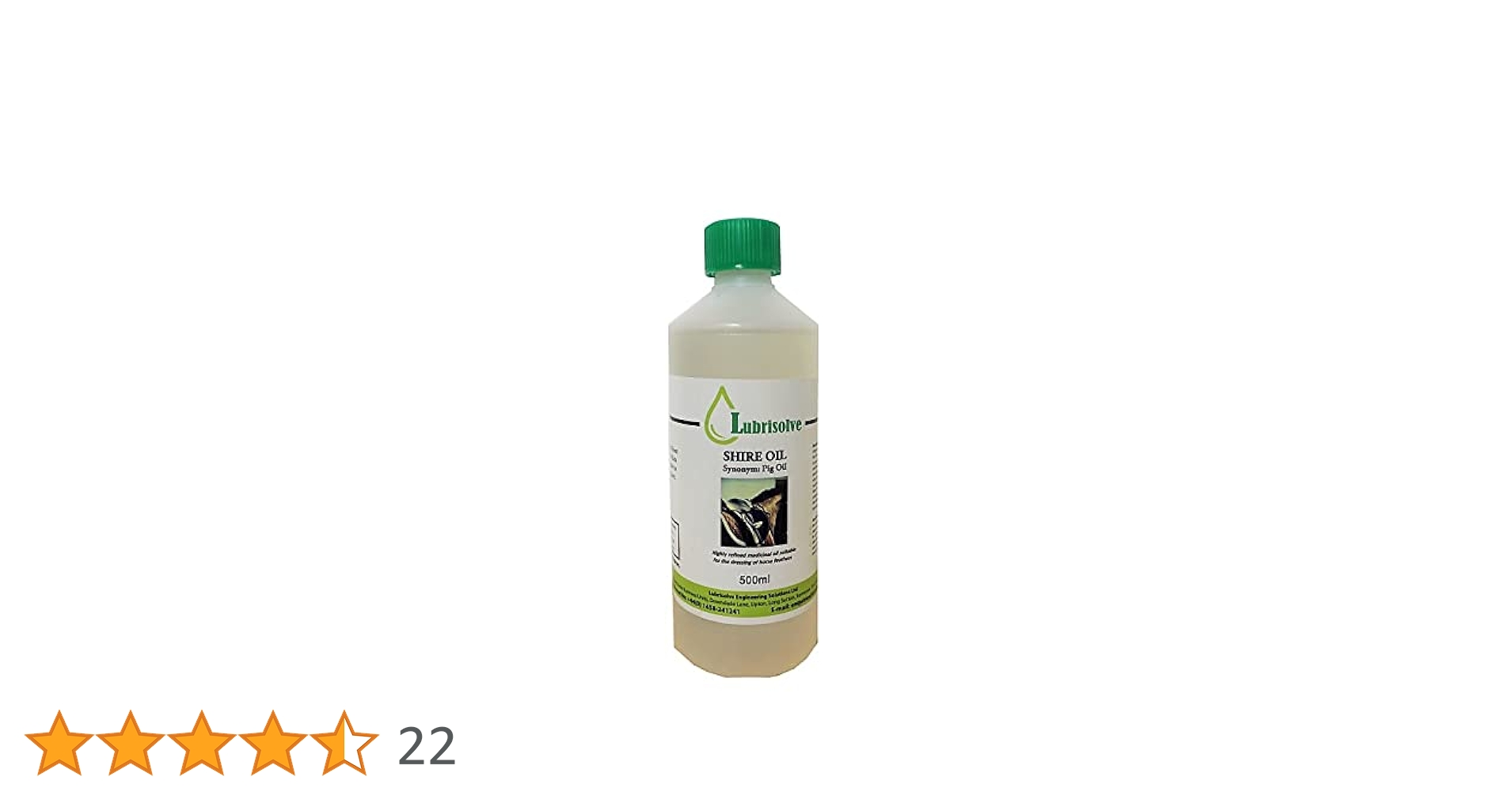 Lubrisolve 500ml 100% Pure Shire Oil (Pork Oil