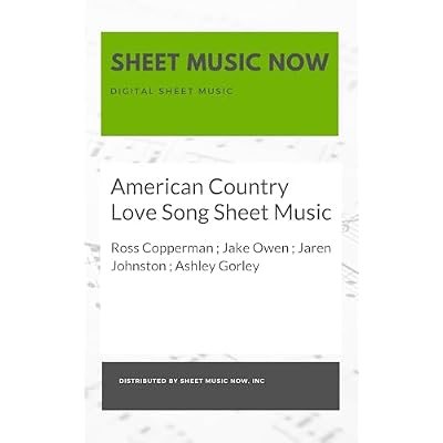 American Country Love Song Sheet Music