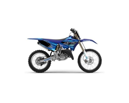Kit déco motocross Yamaha 125 YZ Cyan Outline autocollant