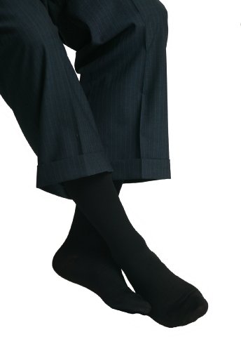 Image of MAXAR Men's Trouser Support Socks (20-22 mmHg) Black, Small, 2 Count