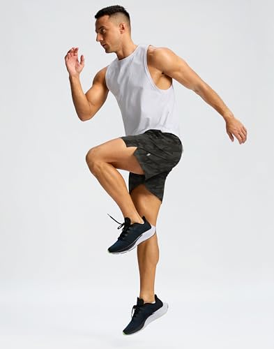 Image of Soothfeel Men's Running Shorts with Zipper Pockets 9 inch / 7 inch / 5 inch Quick Dry Eight Basketball Gym Workout Athletic Shorts