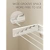 JOOM Laundry Drying Rack Collapsible, Wall Mounted Clothes Drying Rack, Retractable Drying Rack, 31.5 Wide, 5 Aluminum Rods, 60 lb Capacity (White 31.5)