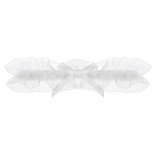 Wedding Garters for Bride Lace Wedding Garters White Elastic Leg Garter with Bow for Bride Stretch Thigh Leg Ring Party Prom Legs Garter Belt