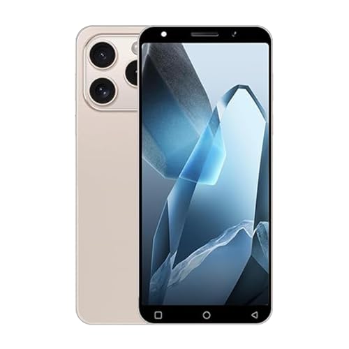 JoyHandy Entsperrtes 4G-Smartphone, 5 Zoll HD-Display, 16 GB (skalierbar bis zu 128 GB), Dual-SIM-Dual-Kamera, Android 10.0 OS, unterstützt WLAN/Bluetooth/GPS/Face ID billiges Handy (Gold)