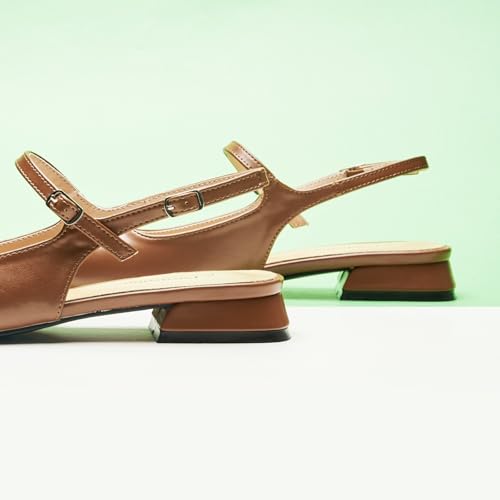 Image of C.Paravano Slingback Flats | Slingback Sandals for Women | Sandals Flats | Adjustable Ankle Strap Shoes