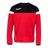 Kappa Lido Sweat Sudadera de Entrenamiento, Hombre, Rojo/Negro/Blanco, M