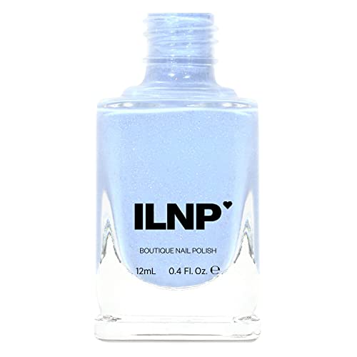 Image of ILNP Carried Away - Creamy Periwinkle Blue Holographic Jelly Nail Polish