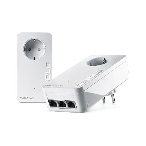 devolo 8549 LAN Powerline Adapter, Magic 2 LAN triple Starter Kit -bis 2.400 Mbit/s, 3x Gigabit LAN Anschluss ideal für Gaming Cover
