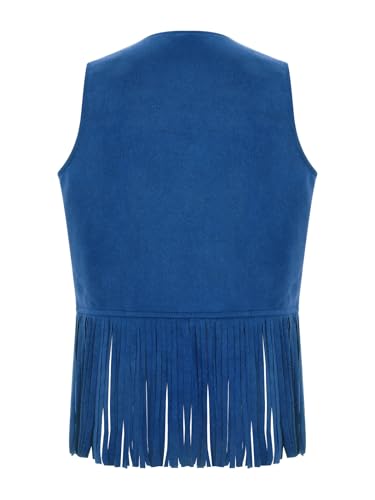 Kids Boys Girls Hippie Dance Vest Faux Suede Fringe Western Waistcoat2