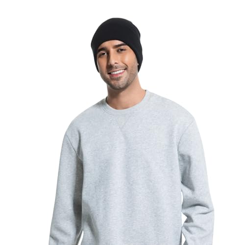 Image of Beanie for Men Women Warm Winter Hat Windproof Thick Knitted Cuffed Unisex Skull Cap