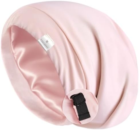 YANIBEST Slouchy Beanie Hat Satin Lined Sleep Cap Chemo Headwear Caps Pink