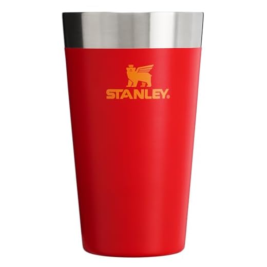 Stanley - Copo de cerveja isolado, copo empilhável Stay Chill de 473 ml, para bebidas quentes ou frias, Chili