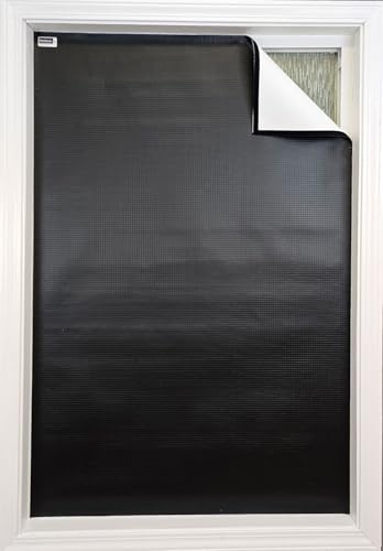 Blackout EZ - Total Sunlight Blocking Window Cover - Complete Light Block -New EZ Grid™ Material, Small - Customizable to (36