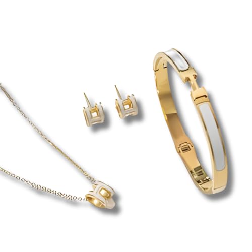 H White jewelry set