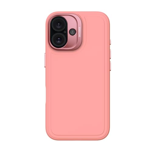 DECODED Custodia Stacks in Silicone per iPhone 16, Soft-Touch Premium, Rivestimento Antibatterico, Compatibile con MagSafe, Protezione contro le Cadute, Resistente ai Graffi, Viola