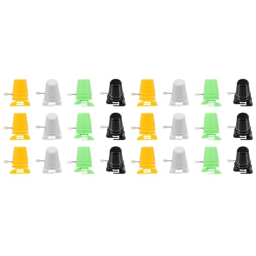 ibasenice Clockwork Walking Movement Toy Rewinding Part Walking Feet Crafts Base Replacement Movement Spring 24Pcs Wind-up Robot Plastic