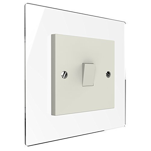 Displaypro Single, Double Light Switch Surround Acrylic Finger Plate Panel Plug Socket (Clear - Single)