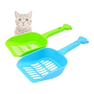 PET and Vet 2 PCs Cat Litter Scoop Shovel – Cat Cleaning Tool – Cat Sand Cleaning Product, Cat Litter Scooper, High Durable Plastic Cat Litter Scooper, Litter Scoop Cum Shovel (Colour May Vary).