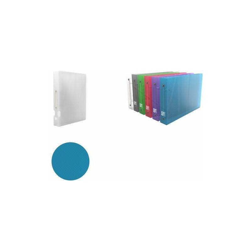 OXFORD Classeur Hawaï A5 Paysage Dos 30mm 2 Anneaux Ronds Couverture Polypro Coloris Assortis