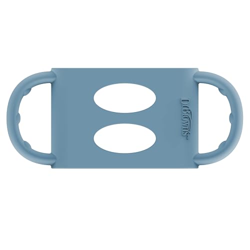 Dr. Brown's 100% Silicone Wide-Neck Baby Bottle Handles, Blue