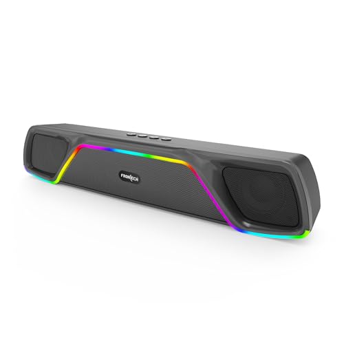 Image of FRONTECH ECHOLITE-264 Mini Soundbar | 25W Bluetooth Speaker | RGB Lighting | TWS | 2000mAh Battery | BT v5.3 | USB /TF /AUX | Type-C | Compact Speaker | 1-Year Warranty (SW-0264)