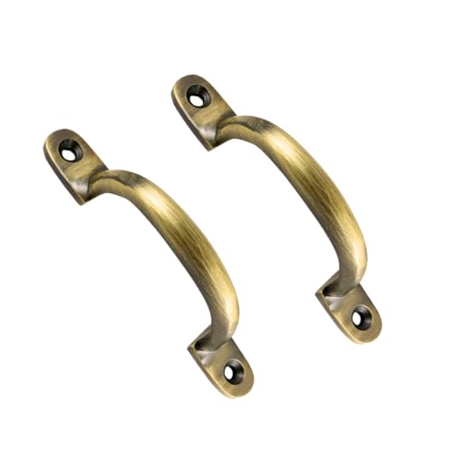 Image of Mix&Match 4inch Cabinet Handles | Brass Antique Finish Pull Knob with Traditional Style for Drawer, Door, Push, Almirah, Wardrobe and Cupboard |Pack of 1