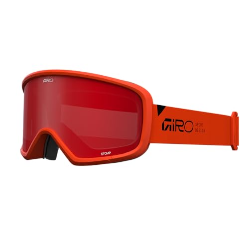 Image of Giro Stomp Kids Snow Goggle Orange Wordmark - Amber Scarlet