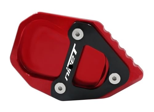 Plaque de béquille CNC rouge pour BMW R1200R et RNINET finition premium