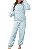 Pajamas Sets for Women Soft Comfy Fluffy Pajama...
