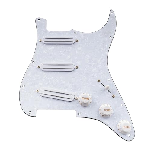 Pickguard SSS pré câblé guitare résolvant les bruits de fond grâce au micro céramique double bobine