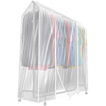 Sorbus Cover for Garment Rack - 6 Ft Transparent Clothes Rack Cover, Garment Coat Hanger Protector Dustproof Waterproof Clothing Storage Cover for Dresses, Suits, Coats, and more Rack Not Included