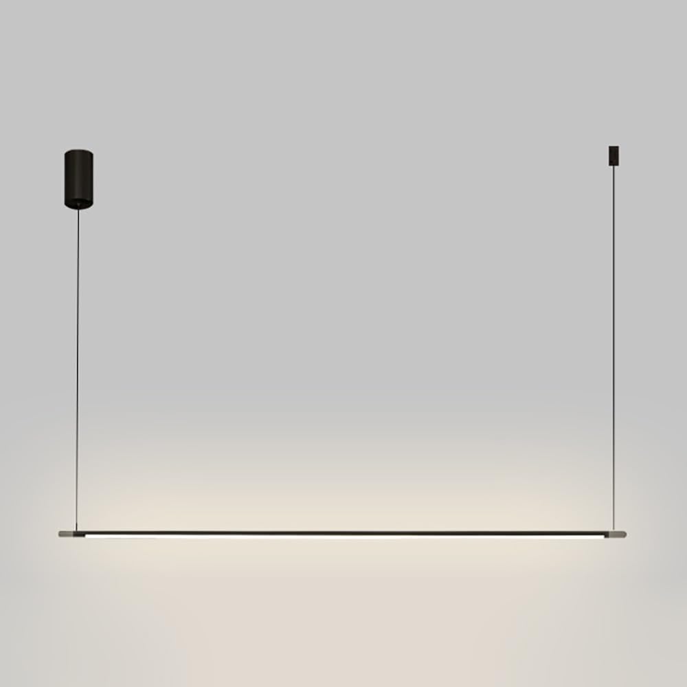 Lámparas Colgantes lineales LED para Cocina, Ideales para Colocar sobre la Isla de la Cocina. Lámparas Colgantes Modernas de Tira Larga de 4500 K para Comedor y Oficina (Negro, 120 cm/47,24