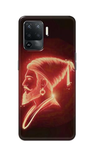 Image of PRINTFIDAA Printed Hard Back Cover Case for Oppo F19 Pro | Oppo A94 | Oppo Reno5 F | Reno 5 F Back Cover (Chatrapati Shivaji Maharaj) -112