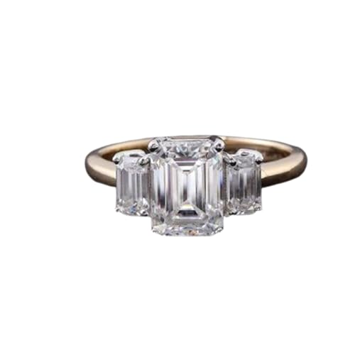 Bague moissanite carrée argent 925 à porter au quotidien pour un style chic et moderne