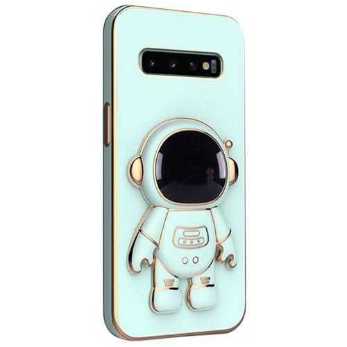 Image of for Samsung Galaxy S10 Case Cute 3D Astronaut Stand Design Camera Protection Shockproof Soft Back Cover (for Samsung Galaxy S10, Mint)