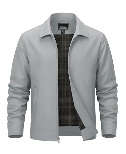 TACVASEN Men's Bomber Jacket Casual Golf Lightweight Windbreaker Spring Fall Business Jackets for...